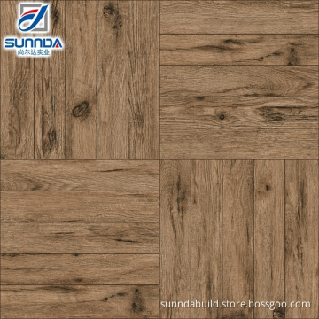 Sunnda wood texture rustic porcelain tiles rectified floor tile